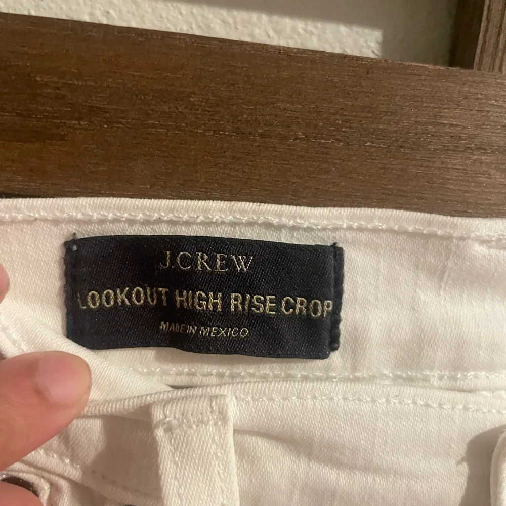 J. Crew White High Rise Crop‎ Jeans Size 28